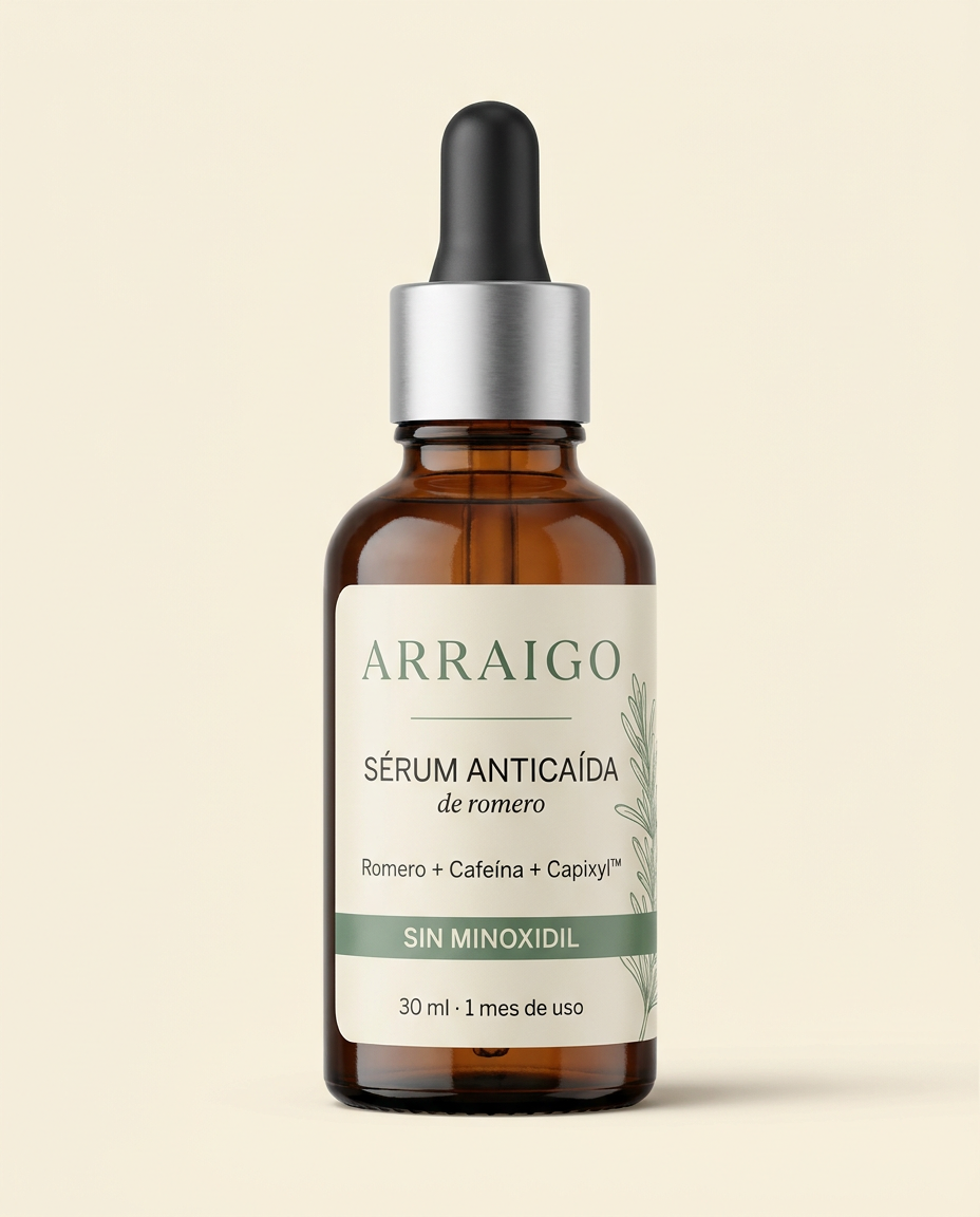 Sérum ARRAIGO de romero, frasco ámbar de 30 ml