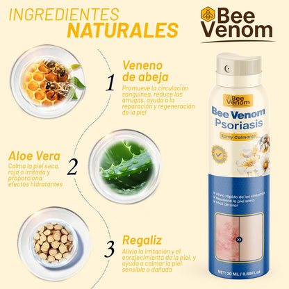 Bee Venom Spray 2x1: Alivio inmediato para piel sensible con Psoriasis.