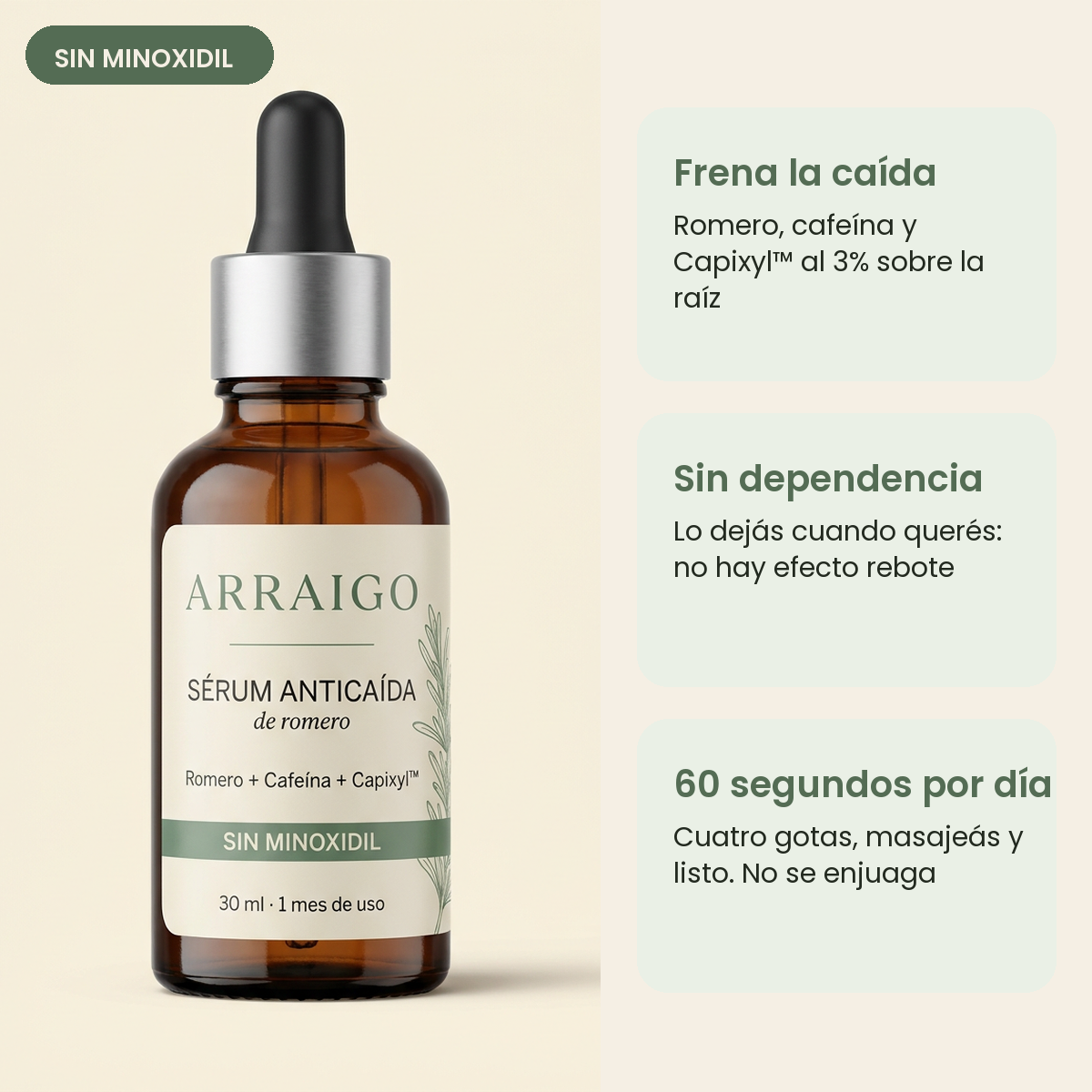 ARRAIGO: frena la caída, sin dependencia, 60 segundos por día